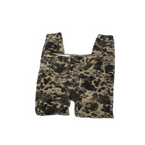 Anthropoligie Pilcro Button Fly Hi Rise Skinny Corduroy Camo Pants womens size 2